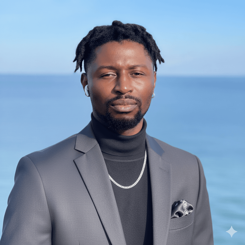 Alexander May enjoying the sea shore